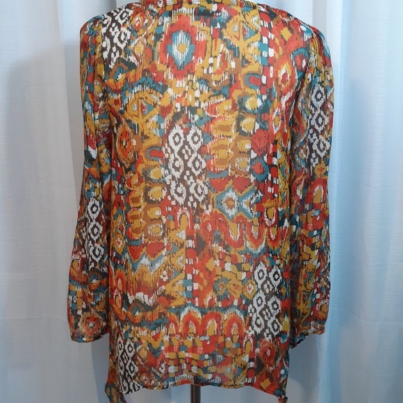 Wrangler shark bite western blouse top small *M6 - Picture 2 of 4